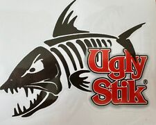 SHAKESPEARE LICENSED UGLY STICK BOAT RODS FISHING BOX  STICKERS 13 X 9cm