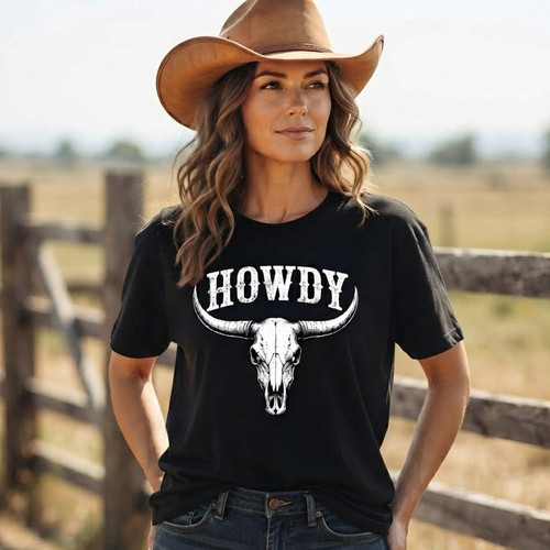 Western howdy cowgirl - western,