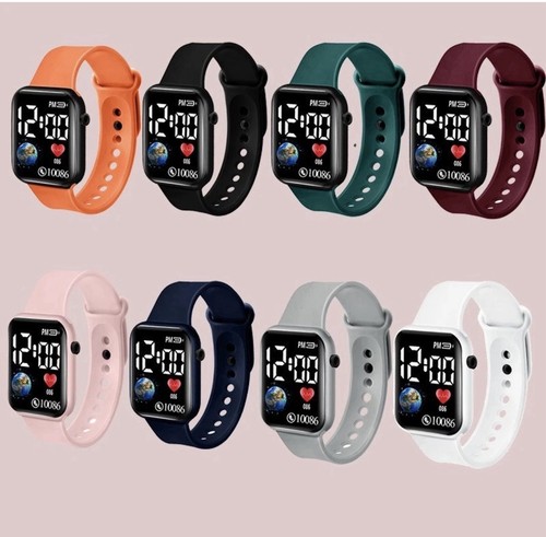 Led digital sport watch unisex - led,