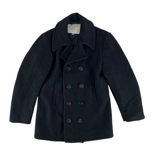 Navy peacoat black wool - navy,
