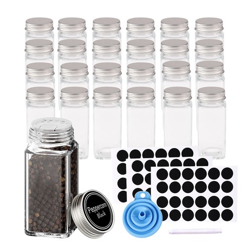 24x square glass bottle - square,