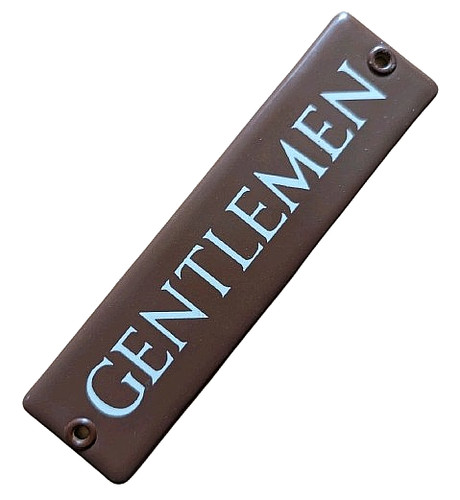 Gentlemen metal door sign 6 - -, 6"