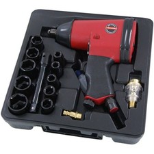 Neilsen 17pc Professional Air Impact Wrench Gun Kit 1/2" Drive + Sockets + Case