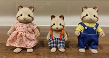 VINTAGE RETIRED SYLVANIAN FAMILIES 1996 MULBERRY RACCOON FAMILY 🦝