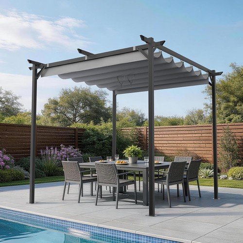 4m metal pergola - 2.4m,