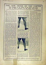 Original Old Vintage Print Order Garter Puttee Advert War Peace Fox'S 1919 20th