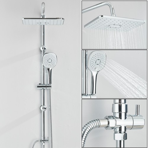 Chrome bathroom exposed shower - bathroom,