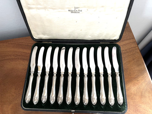 Antique solid silver butter - antique,