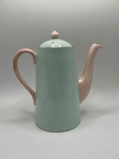 GROSVENOR CHINA 9994 PALE GREEN & PEACH TEAPOT / COFFEE POT