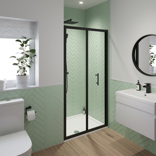 900mm bathroom fold shower - bathroom,