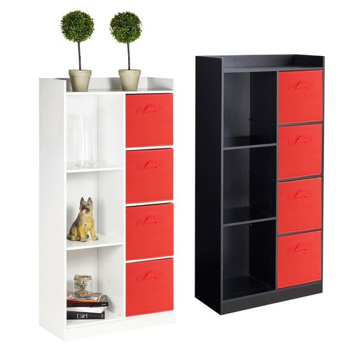 Tall wooden cube cupboard - wooden,