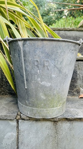 Vintage galvanised bucket pail