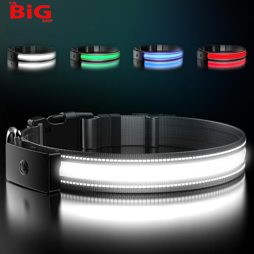 Led light dog collar - led,