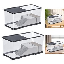Turtle Tank with Cover with Basking Platform for Frog Leopard Terrapin
