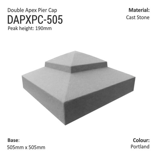 Double apex pier caps - double, 505