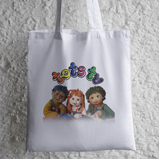 Tots TV Retro TV Gift White Tote Bag Holiday Shopping Bag 41 x 37cm