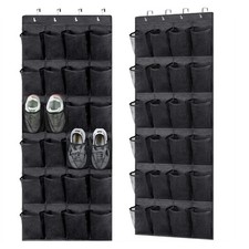 Over Door Shoe Rack 24 Large Mesh Pockets Hanging Closet Organizer Holder Hanger