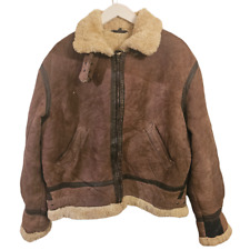 Vintage Aviator Itinerance B-3 Shearling Leather Bomber Jacket-Genuine Sheepskin