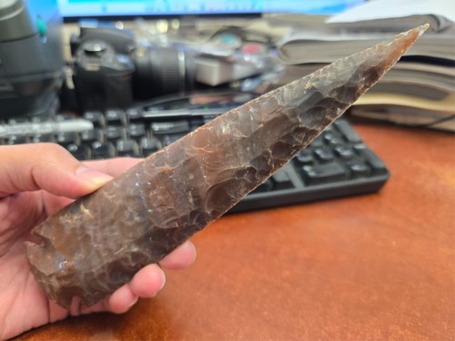 Agate stone spearhead - agate,