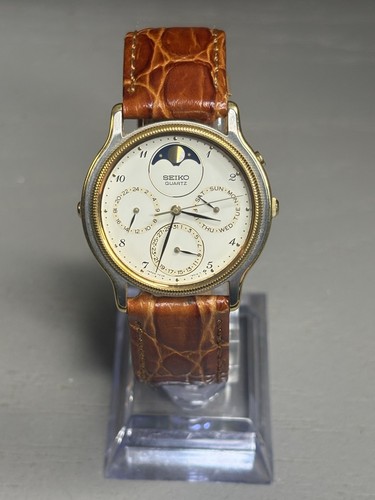 Seiko moonphase watch men 34mm - moonphase,