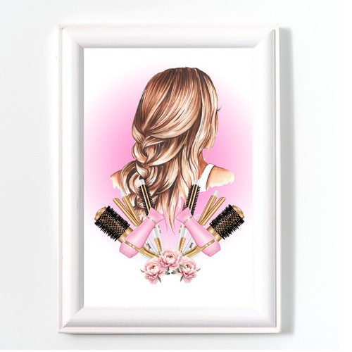 Hair salon print - print, art