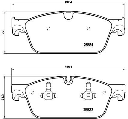 Brake pad set - brake, for