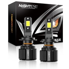 NIGHTEYEPair H7 72W 15000LM LED Headlight Bulbs 6500K White Canbus Error Free