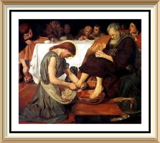 Art Print FORD MADOX BROWN Christ Last Supper JESUS WASHING THE FEET OF PETER