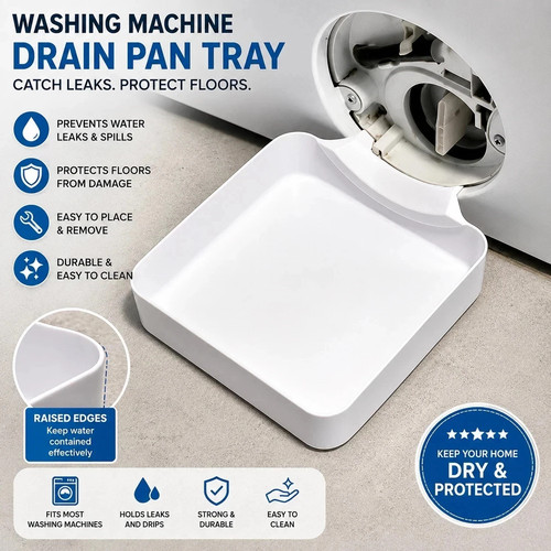 Washing machine drain tray - machine,