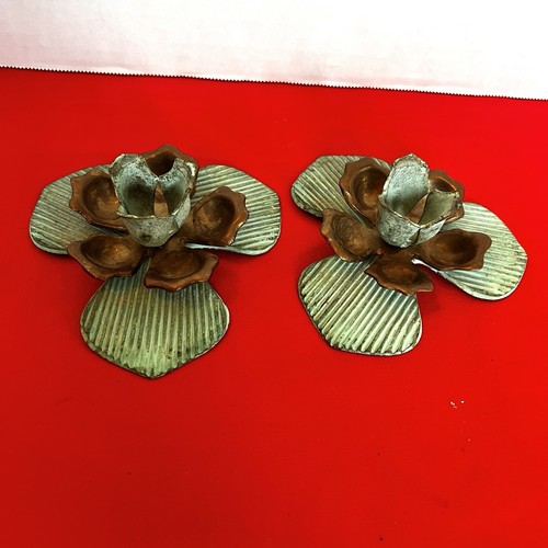 Vintage mcm pair bronze brass - mcm,