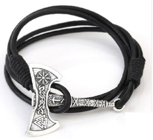 Viking black leather double - black,
