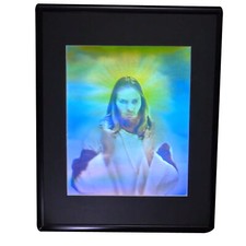 Jesus (Large) Stereogram 3D Collectible Hologram Picture - EMBOSSED - Framed