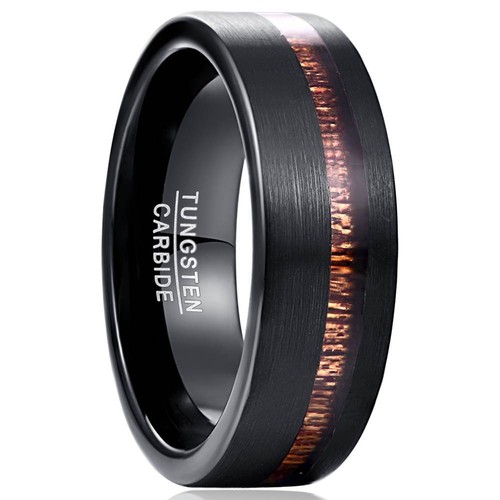 8mm wood inlay mens - wood,