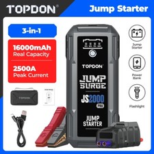 TOPDON JS2000Pro 2500A Lithium Jump Starter Battery Charger Jumper Box PowerBank