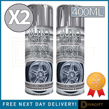 2 x CHROME SPRAY PAINT 400ML