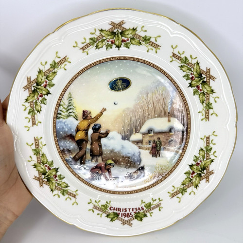 Vtg aynsley christmas plate - aynsley,