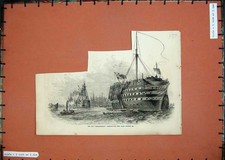 Original Old Antique Print