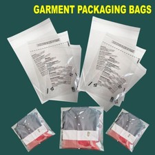 GARMENT SHIRT CLOTHES BAGS CLEAR POLYTHENE PLASTIC SELF SEAL DRY CLEANERS BAGS 
