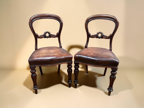 Pair victorian mahogany - pair,