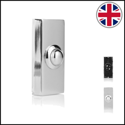 Sleek chrome doorbell push - sleek,