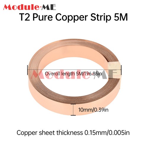 Pure copper strip nickel - 5m, t2