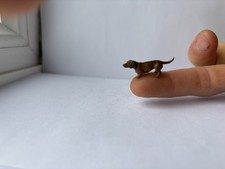 Antique Cold Painted Micro Miniature Bronze Dachshund Dog (Lot 23) 
