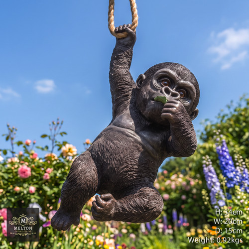 Baby gorilla sculpture tree - gorilla,