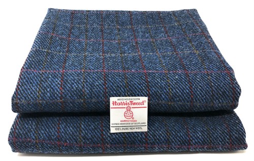 Harris tweed blue with red - harris,