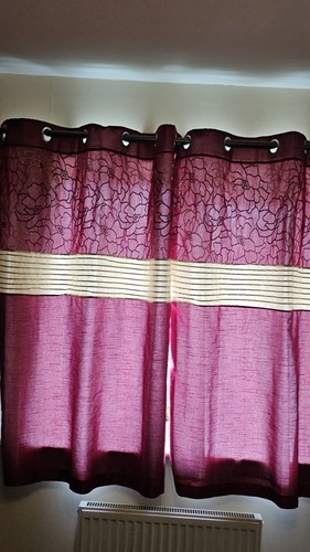 Dunelm eyelet lined curtains - eyelet,