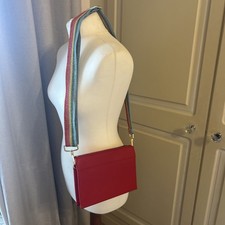 Boden Red Leather Crossbody Bag adjustable