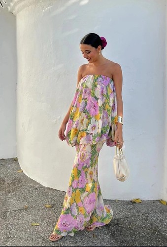 Zara 2025 floral print maxi - zara,