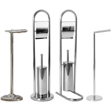 Bath Vida Toilet Roll Holders Freestanding Bathroom Stand