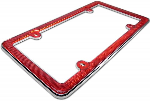 Chrome metal license plate - metal,