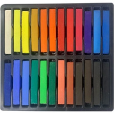Artist's Soft Dry Pastels Box Set of 24 Colours Drawing Square Chalk Art & Craft